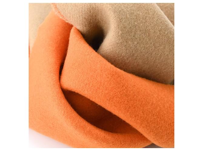 Hermès Casaque Chevron Schal Braun Orange - Ansicht 10
