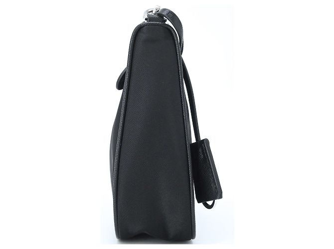 PRADA Re-Edition 2005 Borsa a Spalla in Nylon e Pelle Nero - vista 4