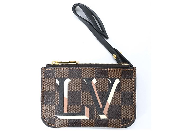 Borsa Louis Vuitton Damier Belmont NV BB Marrone - vista 16
