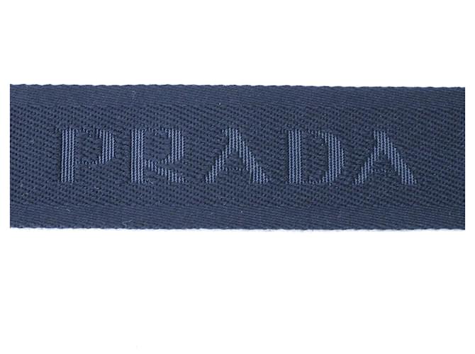Borsa a Spalla in Camoscio e Nylon Prada Marrone Blu navy - vista 15