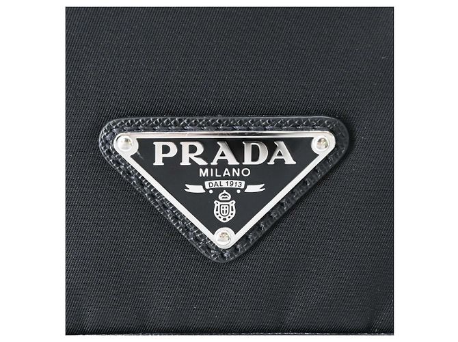Borsa a Spalla Triangle in Re-Nylon Tessuto di Prada Marrone Nero - vista 7