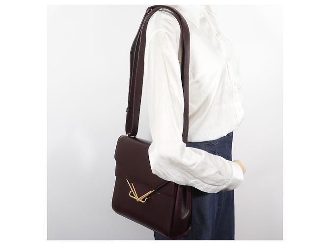 Bottega Veneta La Borsa a Spalla Clip Porpora - vista 17