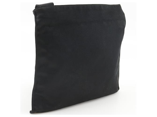 Borsa a spalla in satin Prada Nero - vista 3