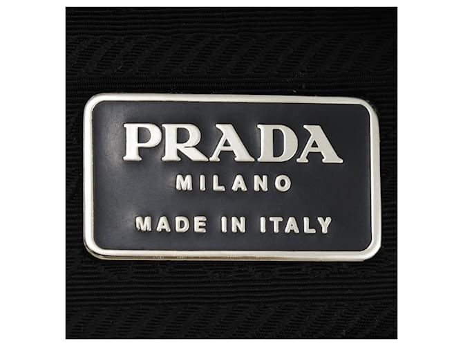 Borsa a spalla in satin Prada Nero - vista 8