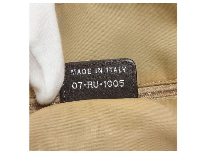 Borsa a Spalla con Motivo Trotter di Christian Dior Marrone - vista 7