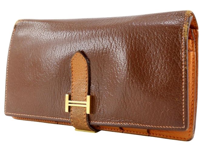 Hermès Hermes Bearn Soufflé Long Wallet Brown - view 2