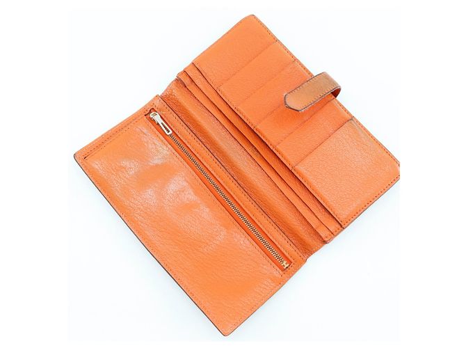 Hermès Hermes Bearn Soufflé Long Wallet Brown - view 5