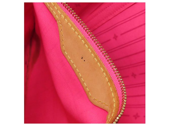 Louis Vuitton Neverfull MM Rose Tote Bag Braun Monogramm - Ansicht 12