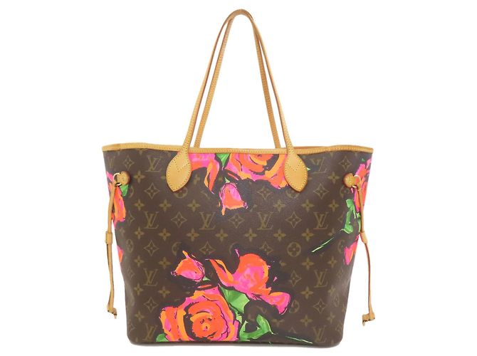 Louis Vuitton Neverfull MM Rose Tote Bag Braun Monogramm - Ansicht 2