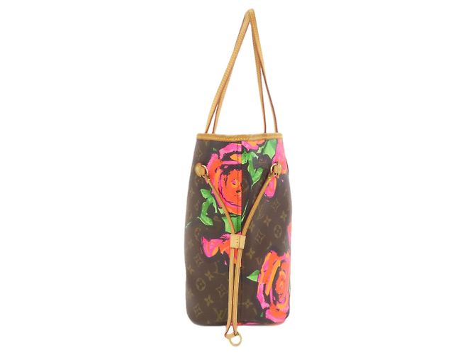 Louis Vuitton Neverfull MM Rose Tote Bag Braun Monogramm - Ansicht 3
