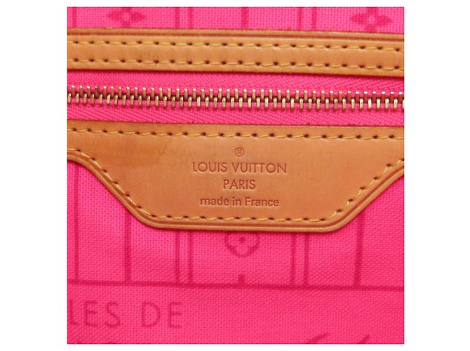 Louis Vuitton Neverfull MM Rose Tote Bag Braun Monogramm - Ansicht 6