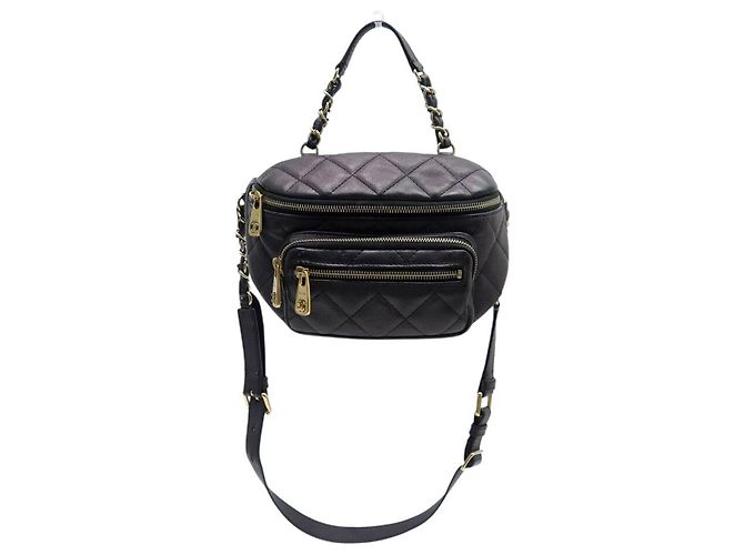 CHANEL CAVIARLEDER QUILTED GÜRTELTASCHE CROSSBODY Schwarz - Ansicht 2
