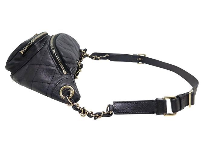 CHANEL CAVIARLEDER QUILTED GÜRTELTASCHE CROSSBODY Schwarz - Ansicht 3