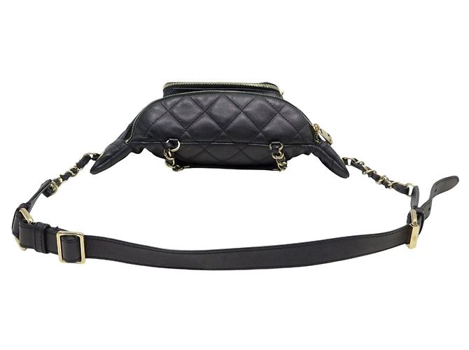 CHANEL CAVIARLEDER QUILTED GÜRTELTASCHE CROSSBODY Schwarz - Ansicht 4