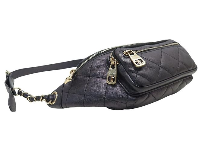 CHANEL CAVIARLEDER QUILTED GÜRTELTASCHE CROSSBODY Schwarz - Ansicht 6