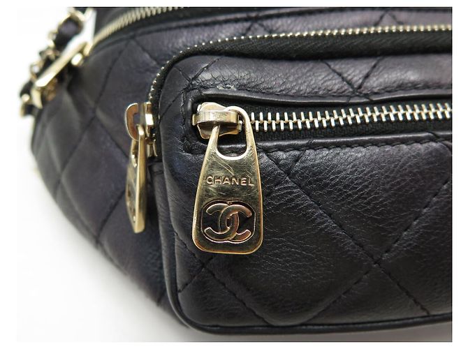 CHANEL CAVIARLEDER QUILTED GÜRTELTASCHE CROSSBODY Schwarz - Ansicht 9