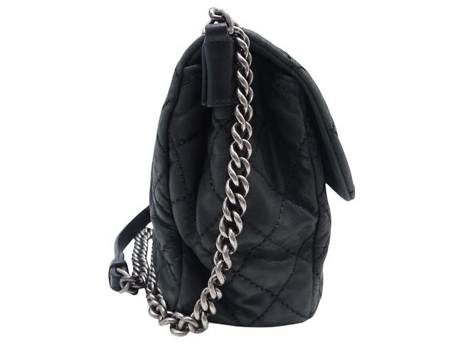 BORSA CHANEL JUMBO A FLAP SINGOLO LOGO CC RUTHENIUM BORSA CON CATENA CC Grigio antracite - vista 3