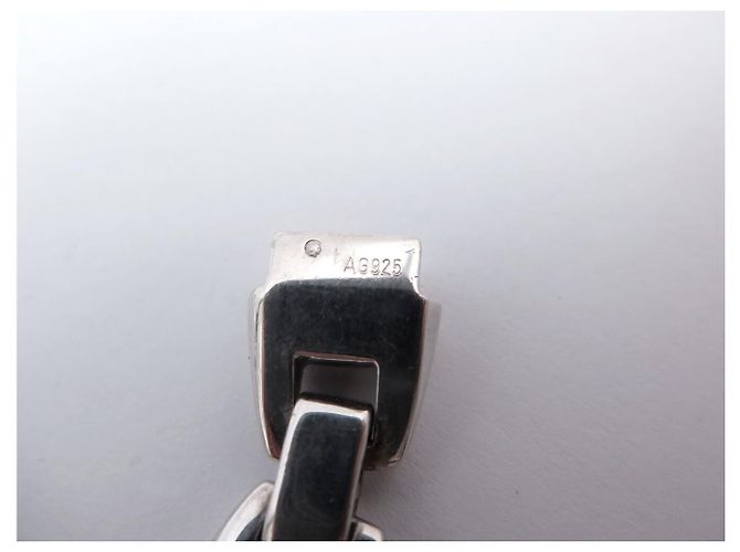 Hermès BRACCIALE VINTAGE HERMES CASSIOPEE 17,7 CM IN ARGENTO MASSICCIO 925 66GR CINTURINO IN ARGENTO - vista 6