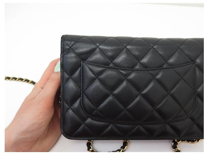 BORSA CHANEL WALLET ON CHAIN O-MINI A33814 IN PELLE QUILTED WOC Nero - vista 15