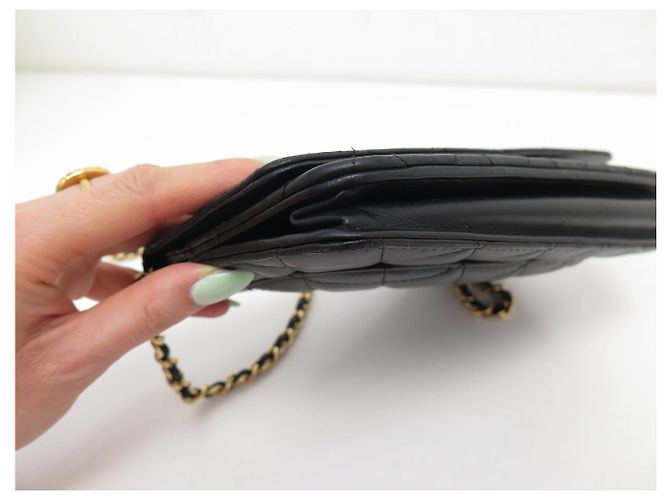 BORSA CHANEL WALLET ON CHAIN O-MINI A33814 IN PELLE QUILTED WOC Nero - vista 16