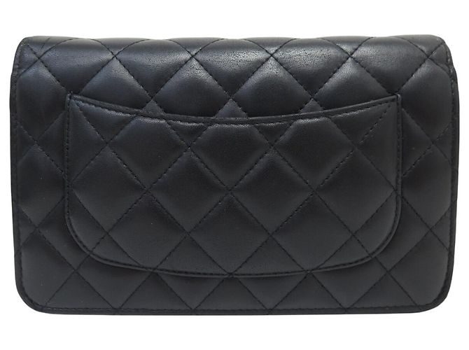 BORSA CHANEL WALLET ON CHAIN O-MINI A33814 IN PELLE QUILTED WOC Nero - vista 2