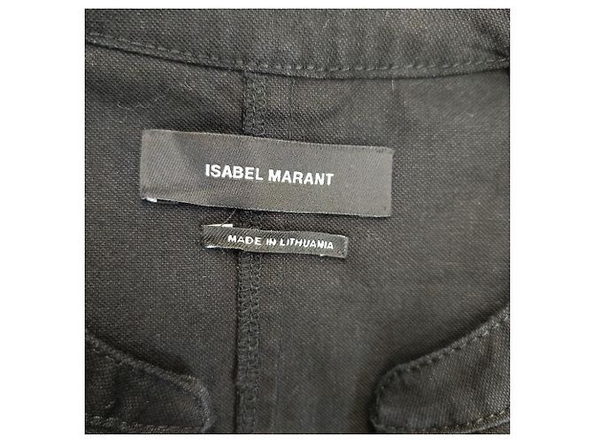 Mono con cremallera Talma en algodón negro de Isabel Marant - vista 3