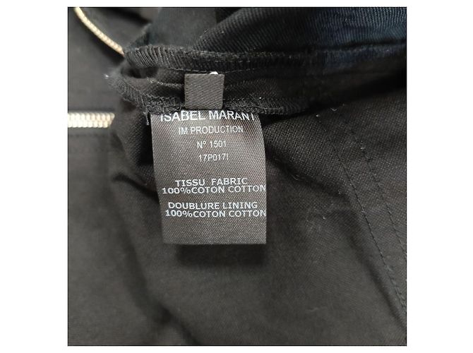 Mono con cremallera Talma en algodón negro de Isabel Marant - vista 5