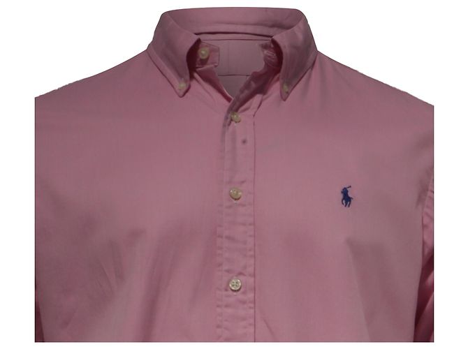 Ralph Lauren Slim Fit Button Down Hemd aus rosa Baumwolle Braun Pink - Ansicht 2