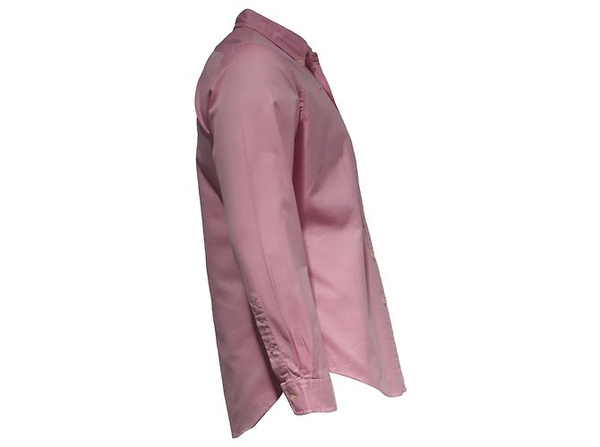 Ralph Lauren Slim Fit Button Down Hemd aus rosa Baumwolle Braun Pink - Ansicht 3