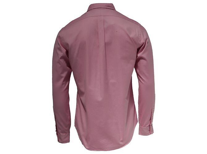 Ralph Lauren Slim Fit Button Down Hemd aus rosa Baumwolle Braun Pink - Ansicht 4