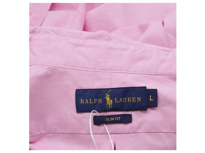 Ralph Lauren Slim Fit Button Down Hemd aus rosa Baumwolle Braun Pink - Ansicht 5