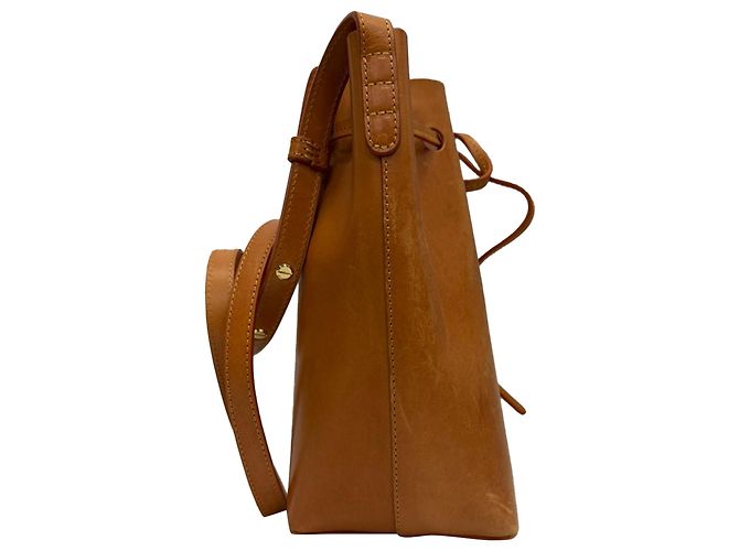 Mini borsa a secchiello Mansur Gavriel in pelle marrone - vista 2