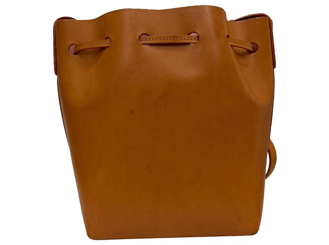 Mini borsa a secchiello Mansur Gavriel in pelle marrone - vista 3