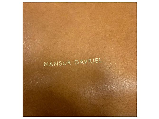 Mini borsa a secchiello Mansur Gavriel in pelle marrone - vista 8