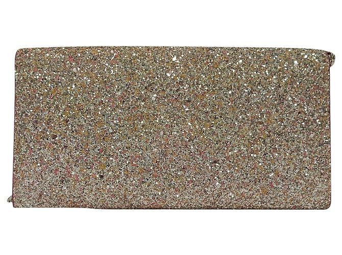 Clutch Margot con Cadena Jimmy Choo en Brillo Plateado - vista 2