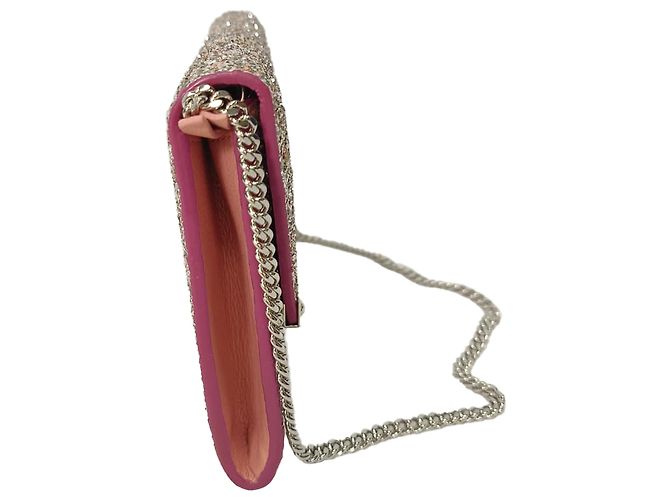 Clutch Margot con Cadena Jimmy Choo en Brillo Plateado - vista 3