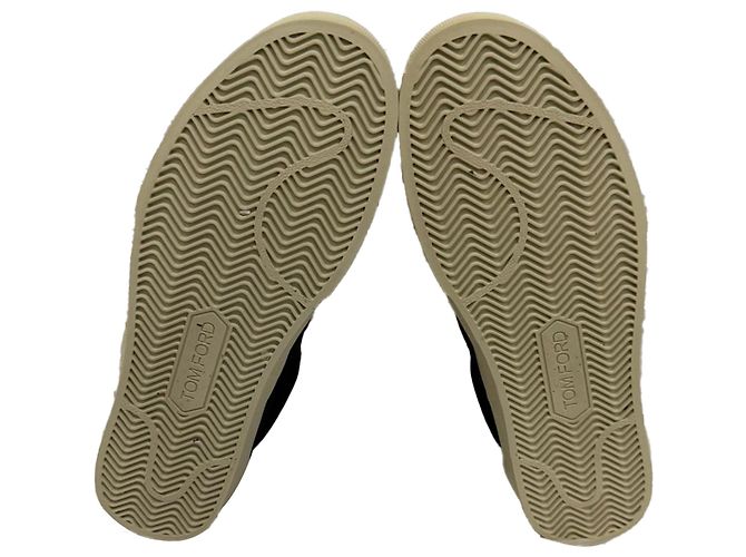 Sneakers Slip-On Jude di Tom Ford in Camoscio Nero - vista 7
