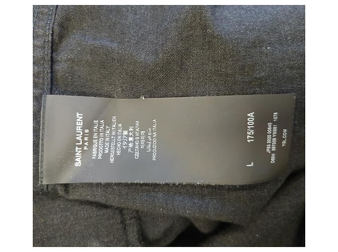 Saint Laurent Button-Down-Hemd aus schwarzer Baumwolle - Ansicht 5