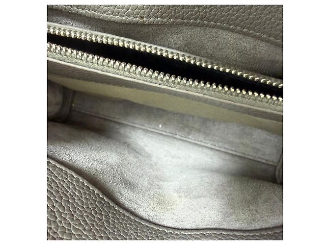 Bolsa Sac De Jour Nano da Saint Laurent em couro cinza - vista 14