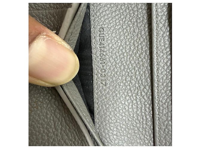 Saint Laurent Rive Gauche Compact Zip Geldbörse aus grauem Leder - Ansicht 5