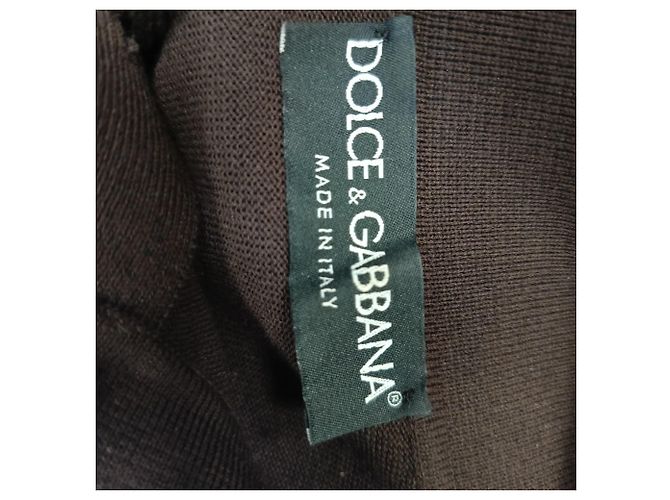Polo de algodón marrón de punto Dolce & Gabbana Castaño Roja - vista 4