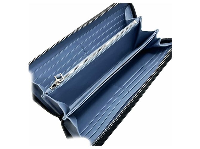 Portafoglio Lungo Prada in Nero e Azzurro Chiaro - vista 6