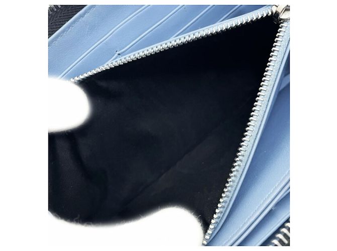 Portafoglio Lungo Prada in Nero e Azzurro Chiaro - vista 8