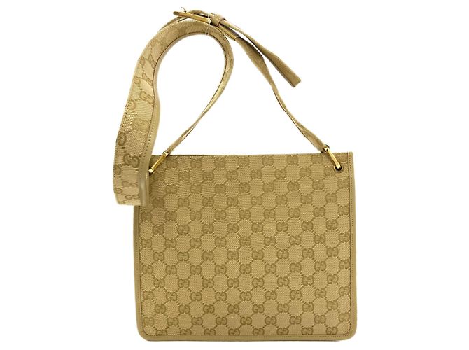 Borsa a Spalla Gucci GG Canvas Beige - vista 2