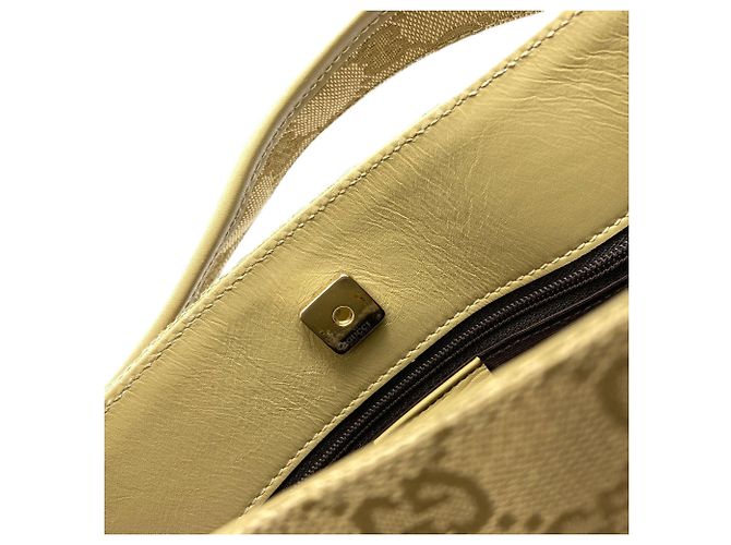 Borsa a Spalla Gucci GG Canvas Beige - vista 8