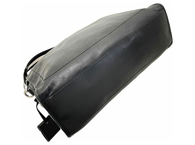 Borsa tote in pelle a righe Bally Nero - vista 3