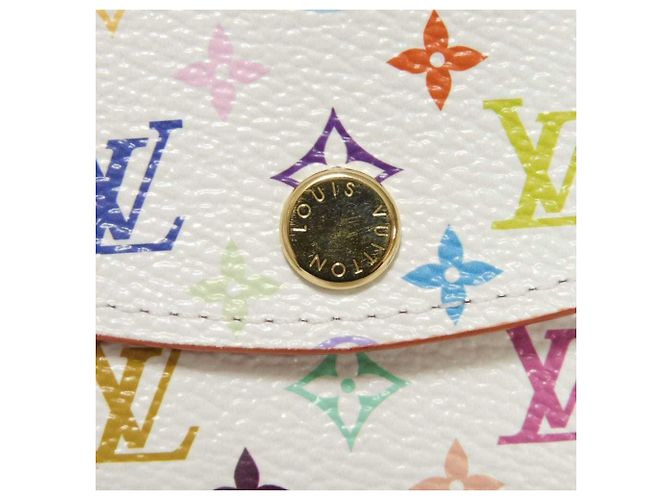 Louis Vuitton Monogram Multicolore Bi-fold Wallet Pink White - view 12