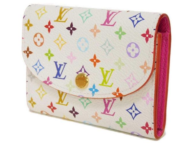 Louis Vuitton Monogram Multicolore Bi-fold Wallet Pink White - view 2