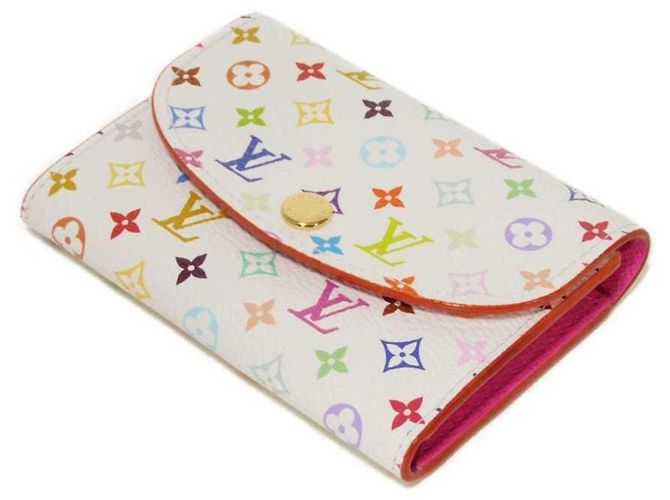 Louis Vuitton Monogram Multicolore Bi-fold Wallet Pink White - view 4