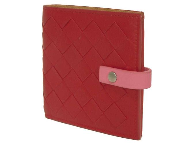 Billetera Bifold Roja Intrecciato Bottega Veneta - vista 2